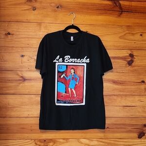 La Borracha Black Graphic T-Shirt L